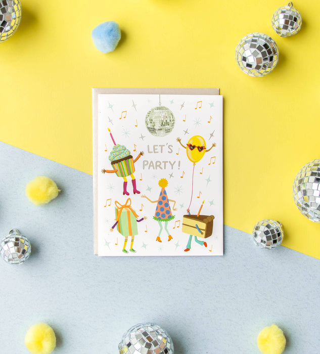 Disco Ball Dance Party Card