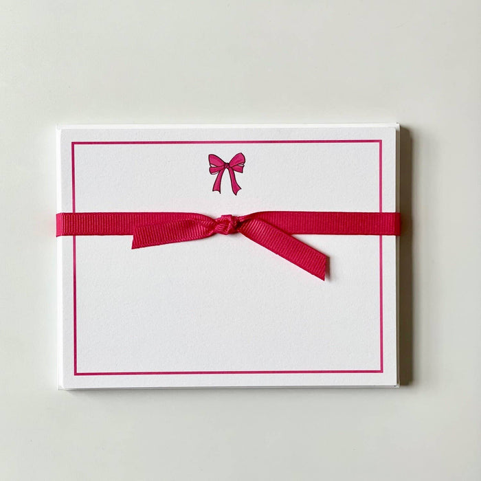 Pink Bow, Pink Flat Note Cards