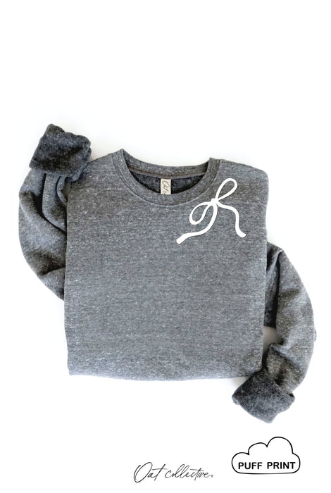 Ribbon Bow Sweatshirt | Rose