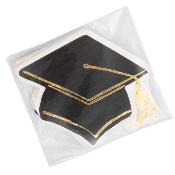 Grad Hat Shaped Cocktail Napkin