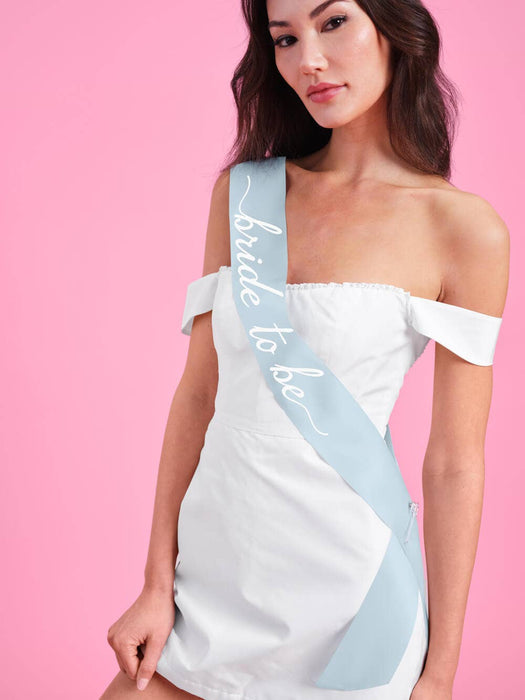 Blue Bride To Be Satin Sash