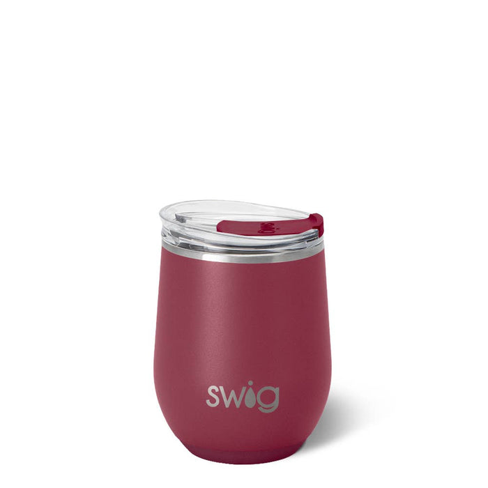 Maroon Stemless Wine Cup (12oz)