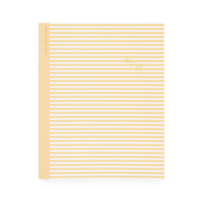 2026-2027 Yellow Stripe Monthly Academic Planner