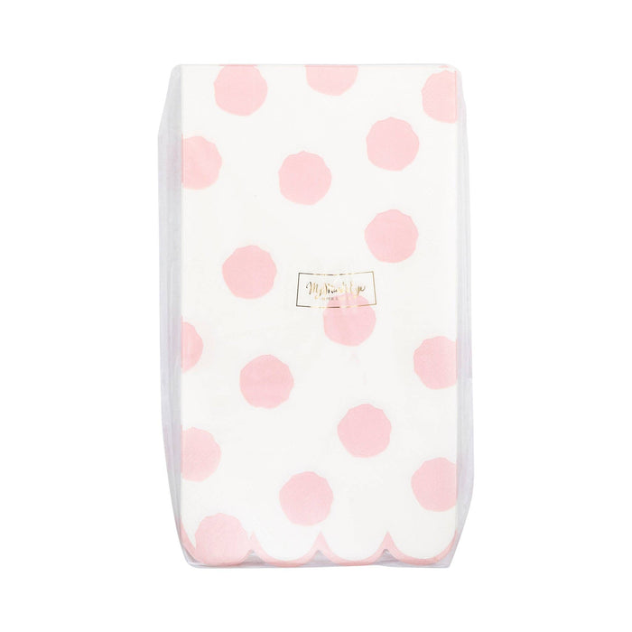 Pink Polka Dot Dinner Napkin
