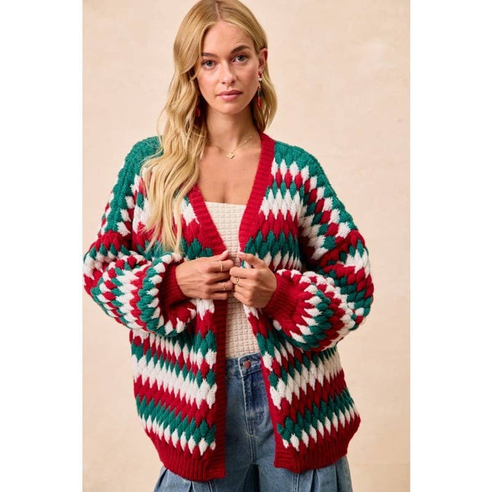 Christmas Textured Cardigan