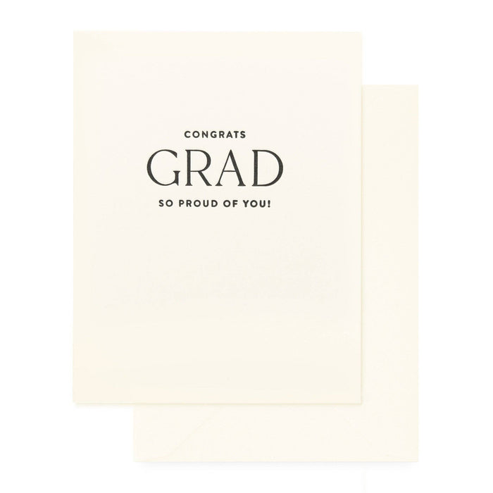 Cream Congrats Grad Card
