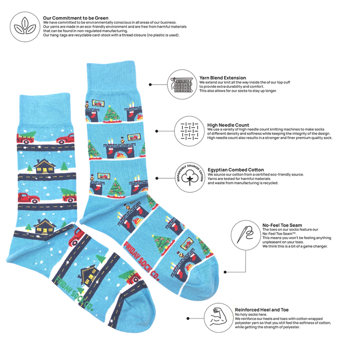 Christmas Vintage Truck Men's Socks