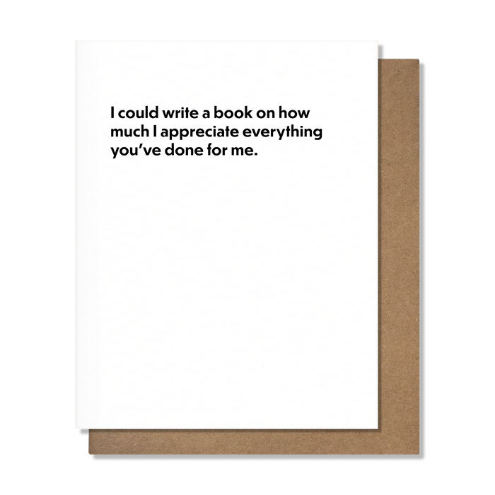 Write A Book Thank You Card