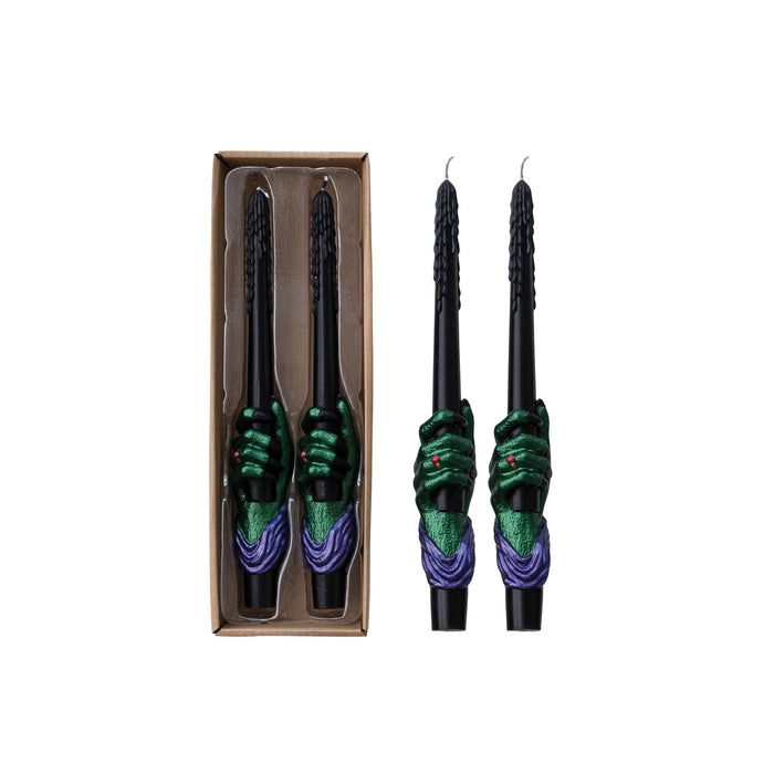 Witch's Hand Taper Candles, Set of 2