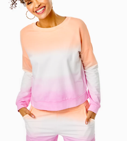 Sheridan Long Sweatshirt | Cantaloupe Dip Dye