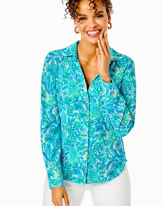 UPF50+ Marlena | Surf Blue Coral of the Story