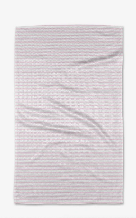Geometry Tea Towel | Pink Stripes