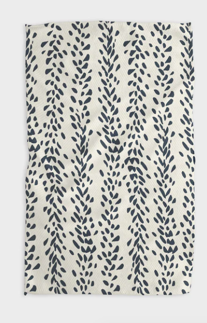Geometry Tea Towel | Reeds Printed Midnight