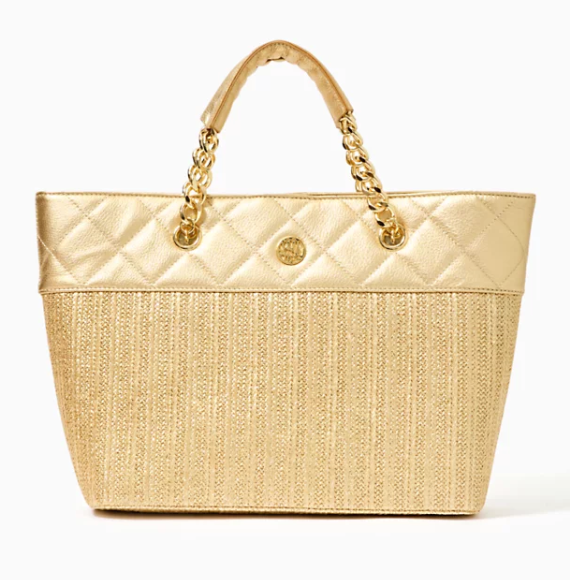 Lissa Tote | Gold Metallic