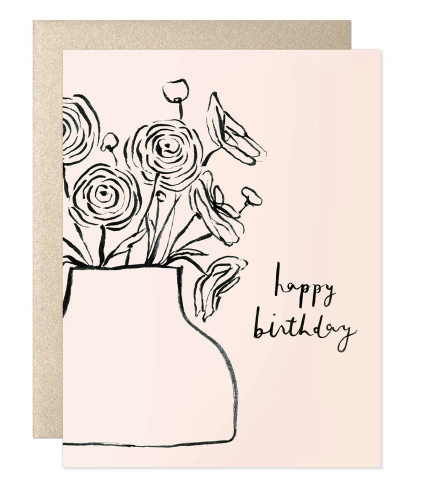 Happy Birthday Ranunculus Card