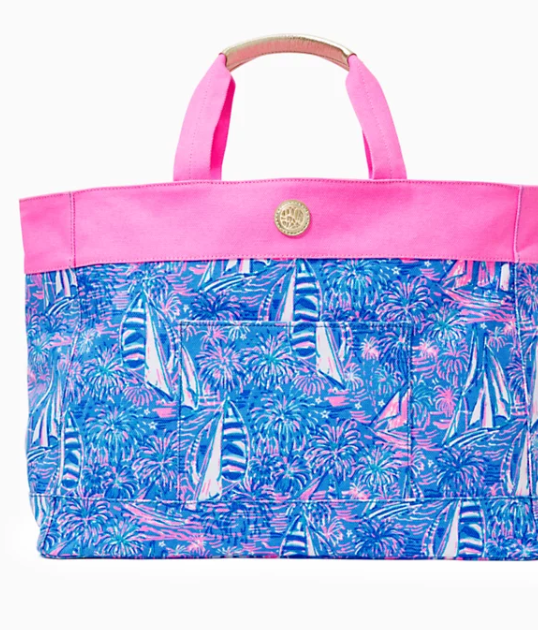 Jumbo Mercato Tote | Boca Blue It's a Sailabration