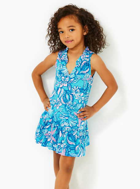 Mini Malone Dress | Amalfi Blue Sound the Sirens