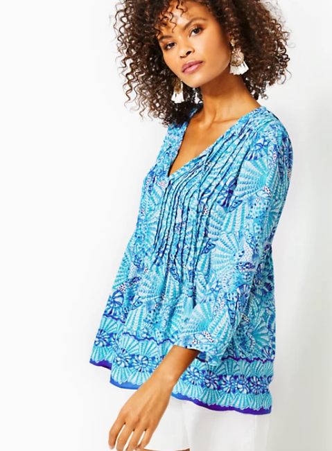 Marilina Tunic | Amalfi Blue by the Seashore