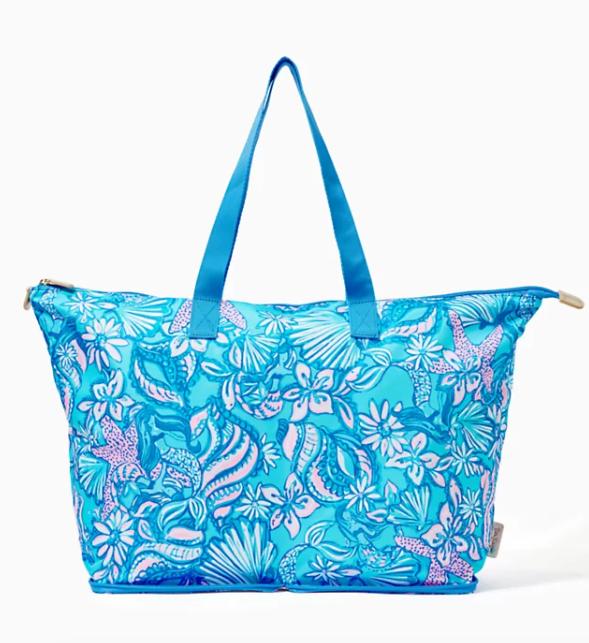 Getaway Packable Tote | Amalfi Blue Sound the Sirens
