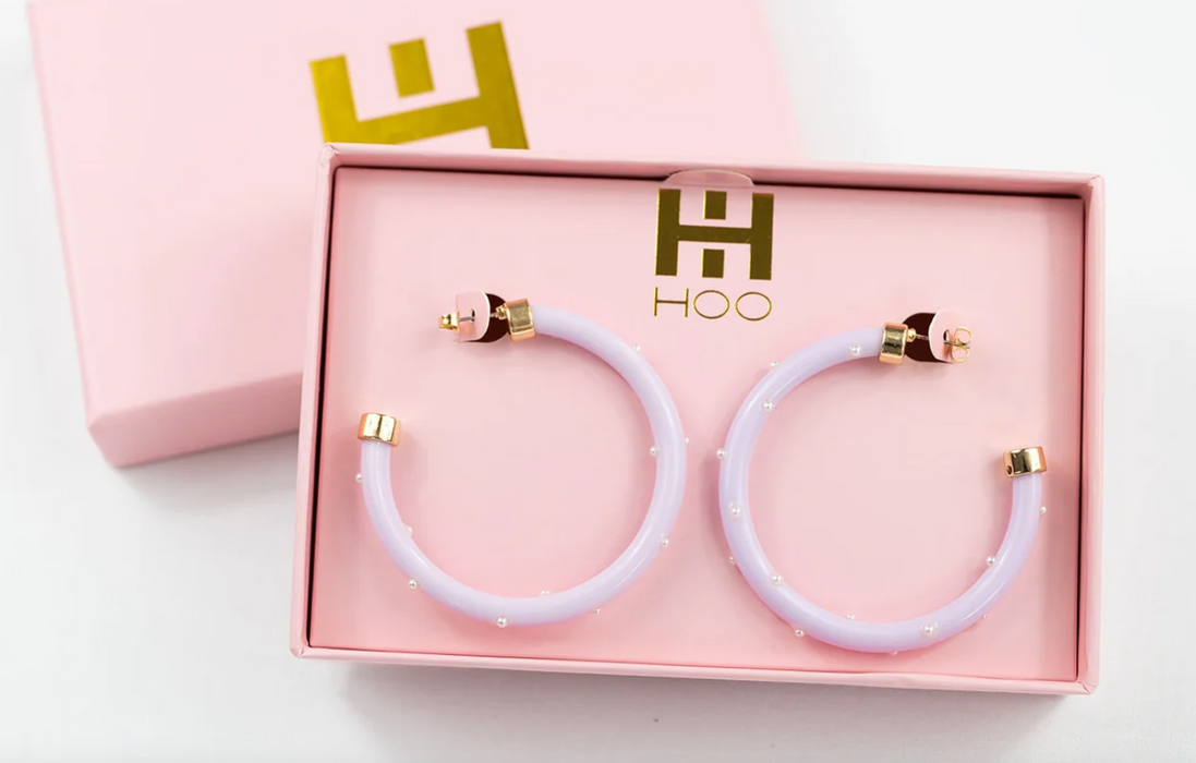 2" HooHoops | Lavender w/Pearls