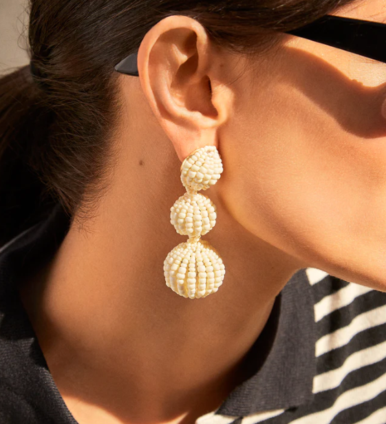 White Skylar Earrings