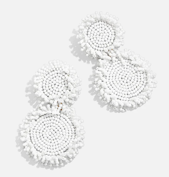 White Erin Earrings