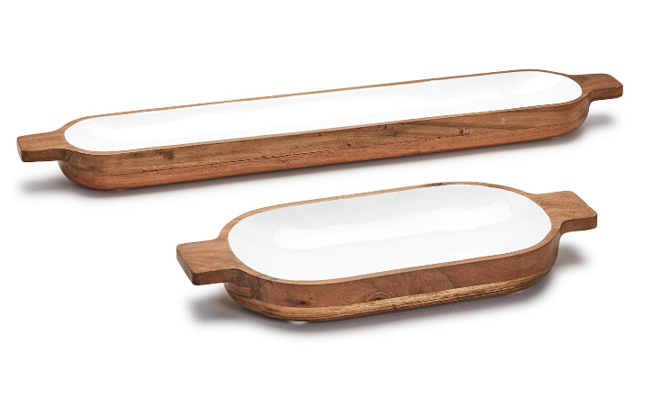 Hand-Crafted Oblong Platter w/Handles