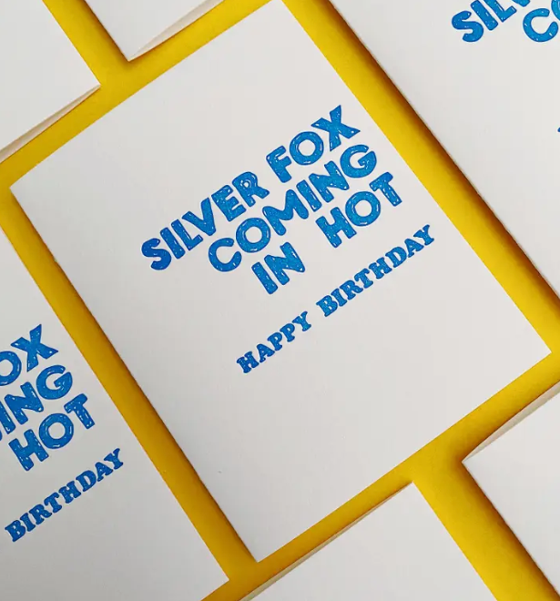 Silver Fox Coming in Hot Card