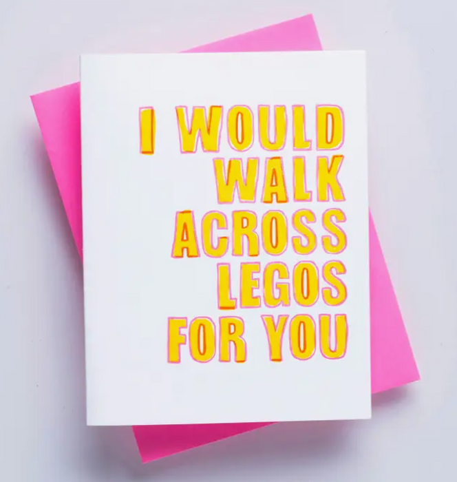 Walk Across Legos Card