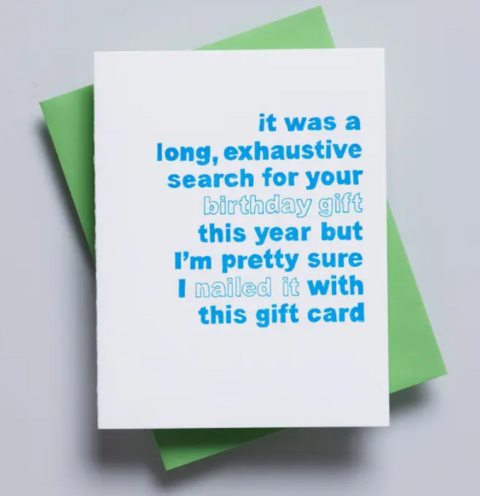 I Nailed It with the Gift Card
