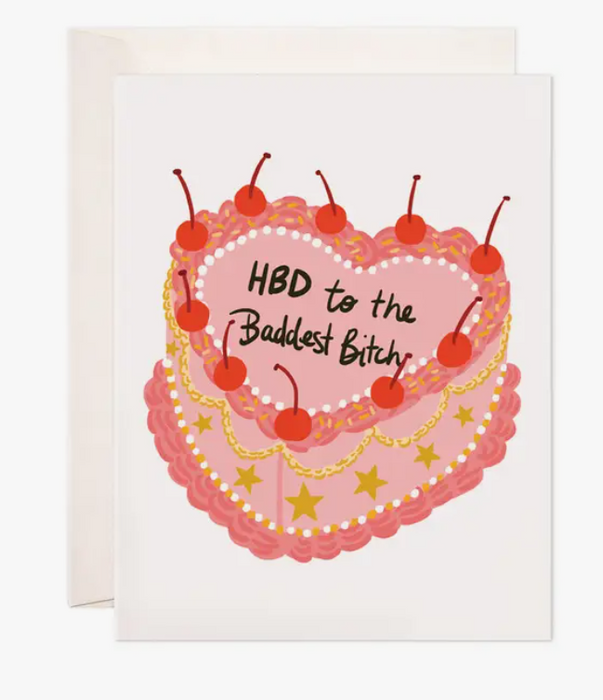 Baddest Vintage Cake Card