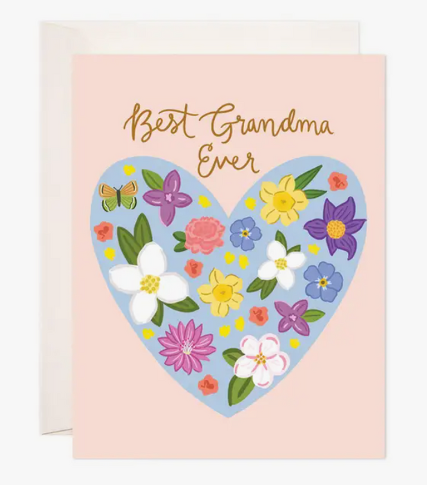 Floral Heart Grandma Card