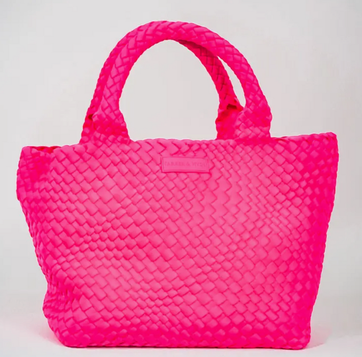 Woven Tote | Neon Pink