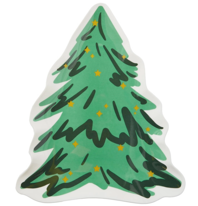 Holiday Trees Melamine Plate