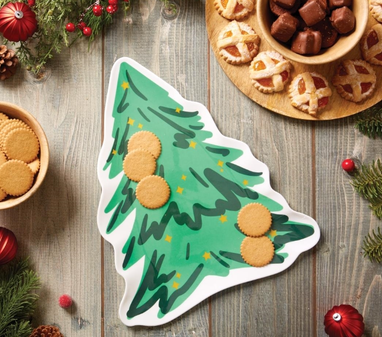 Holiday Trees Melamine Plate