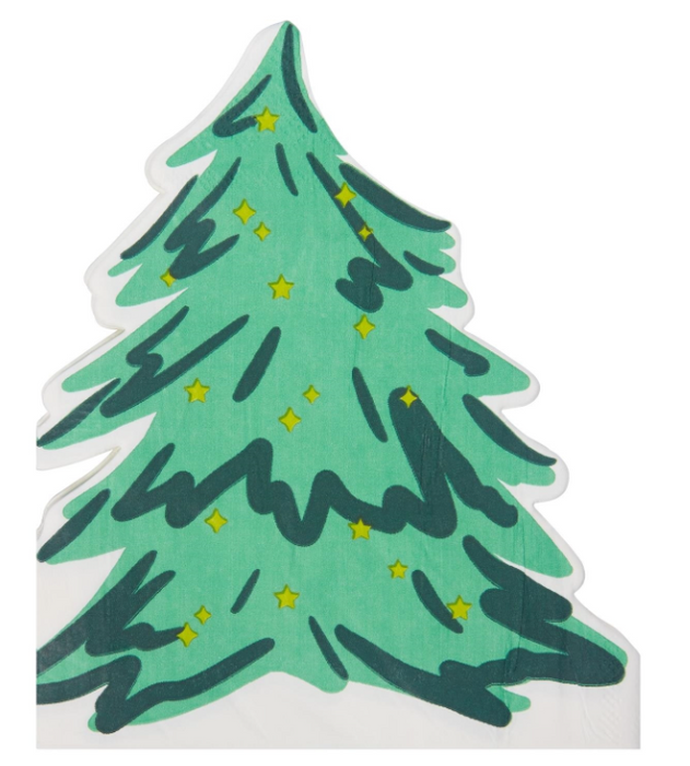 Die-Cut Christmas Tree Lunch Napkin (20ct)