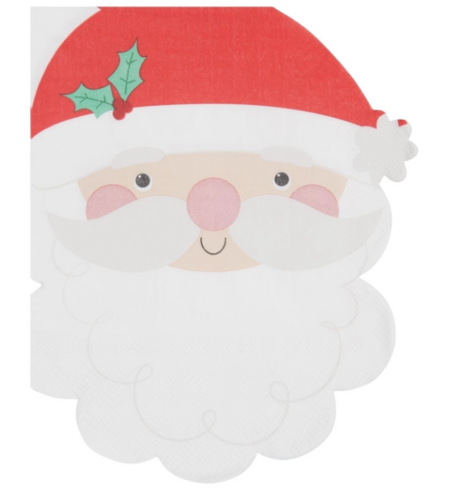 Die-Cut Santa Face Lunch Napkin (20ct)