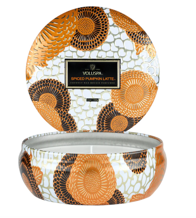 Spiced Pumpkin Latte Voluspa Candle | 3 Wick Tin