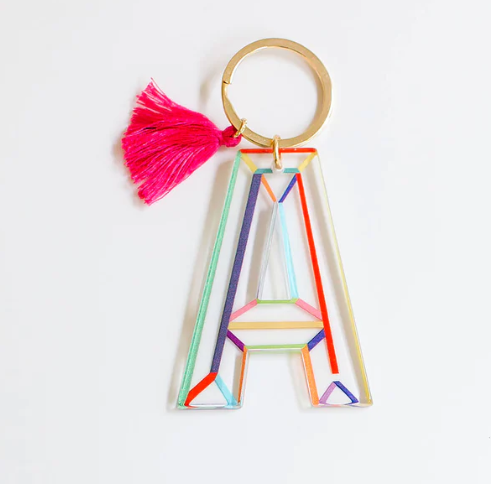 Clean Lines Initial Keychain