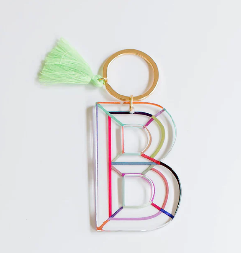 Clean Lines Initial Keychain