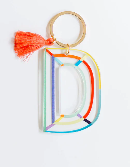 Clean Lines Initial Keychain