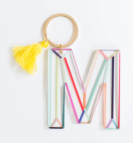 Clean Lines Initial Keychain