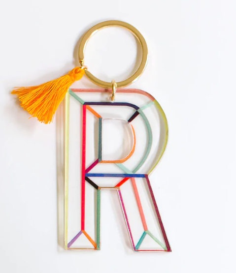 Clean Lines Initial Keychain