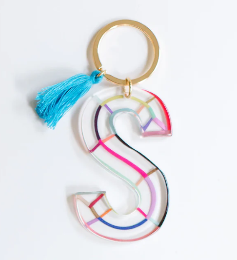 Clean Lines Initial Keychain