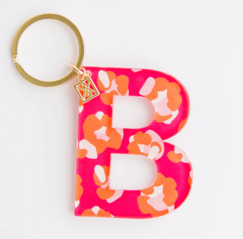 Forever Floral Initial Keychain