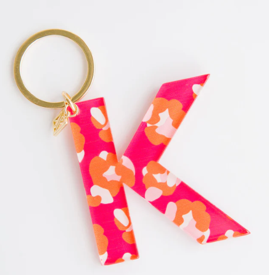Forever Floral Initial Keychain