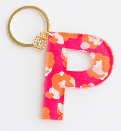 Forever Floral Initial Keychain