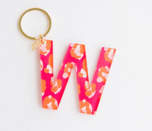 Forever Floral Initial Keychain
