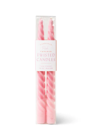 10" Twisted Tapers | Pink