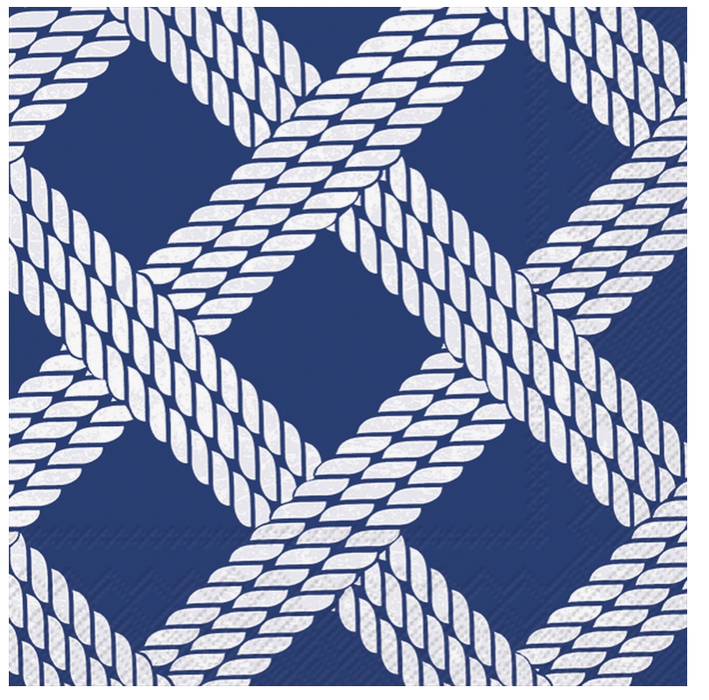 Blue Sailor's Rope Cocktail Napkins